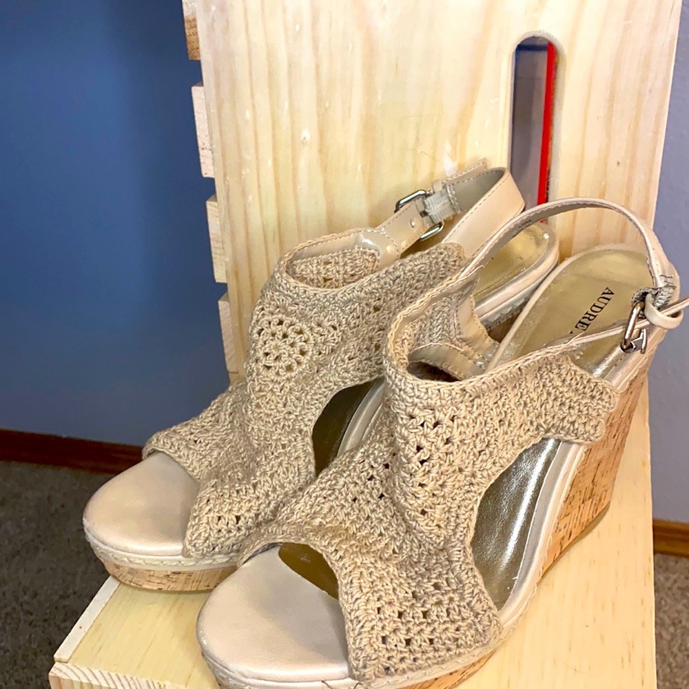 Wedge cork heels